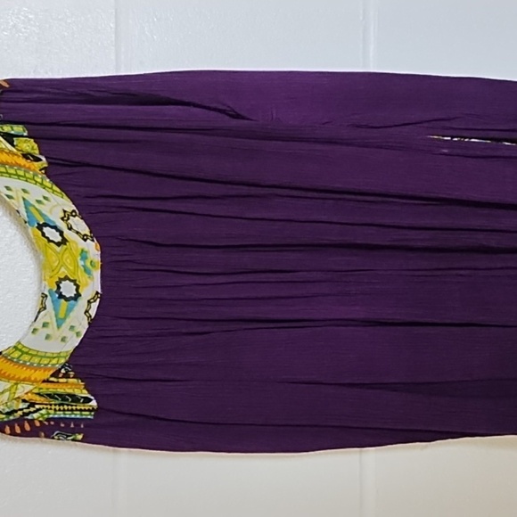 Advance Apparel Free Size Rayon Gauze Art to Wear Boho Tank Dress Pockets - Picture 11 of 14